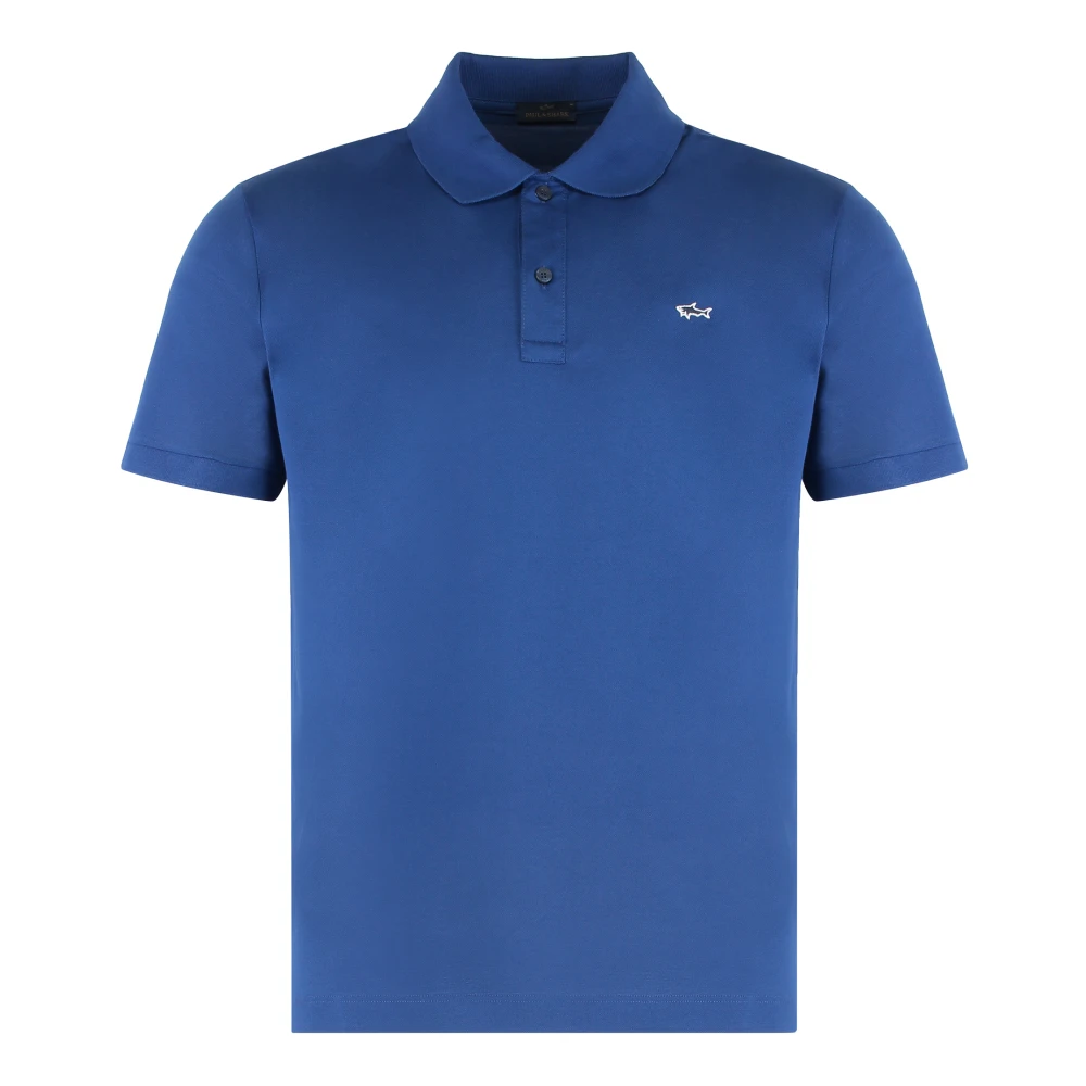 Paul & Shark Men's Blue Polo Shirts, 5XL, Cotton Piqué Polo Shirt