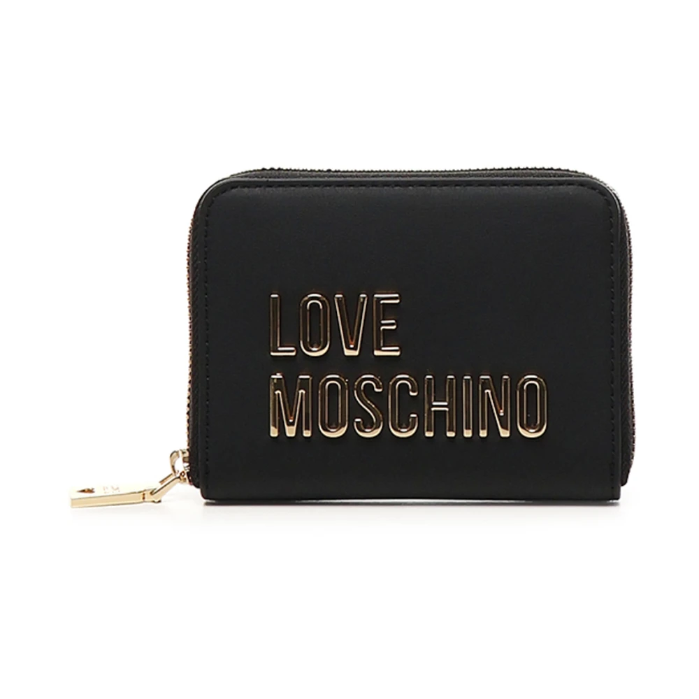 Love Moschino Zwarte Portemonnee met Logobedrukking Black Dames