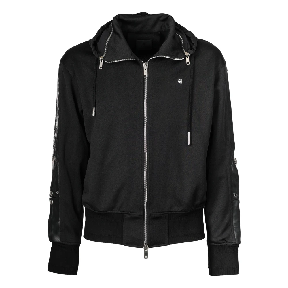 Givenchy Hoodie met logo en ritssluiting Black Heren