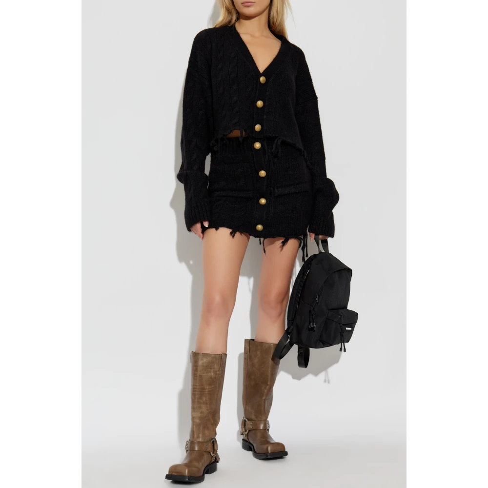 Vetements Wollen Rok Black Dames