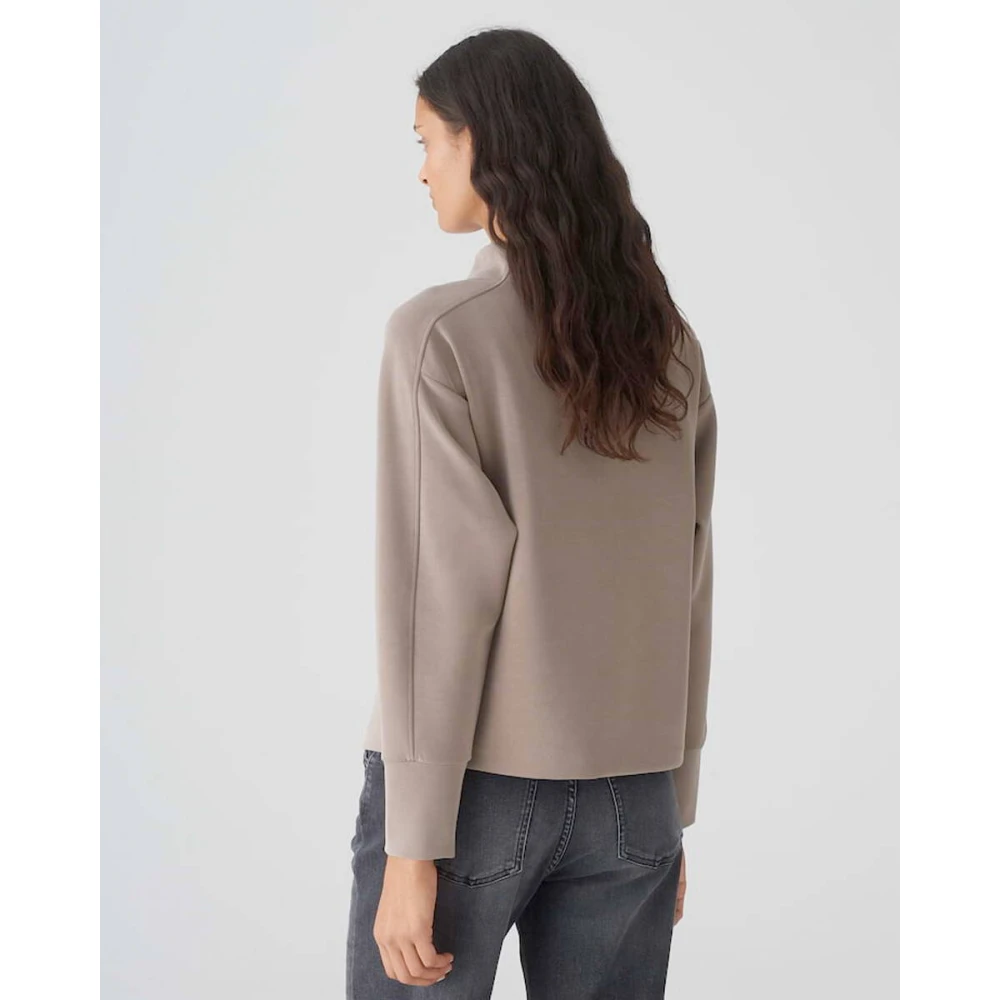 Opus Stijlvolle Sweatshirt Galonine Beige Dames
