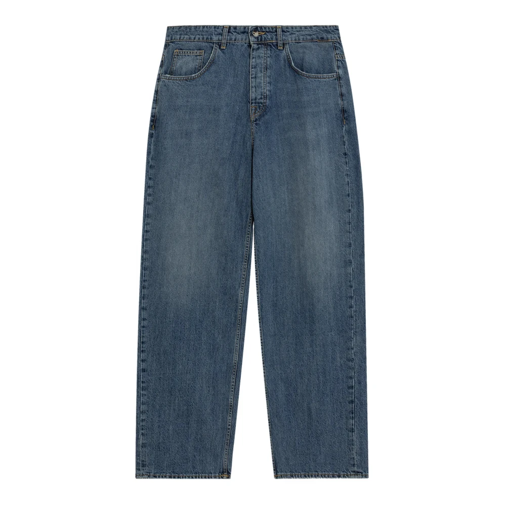 Barrow Blue Loose Fit Jeans, Male, W32, 126 Denim Trousers
