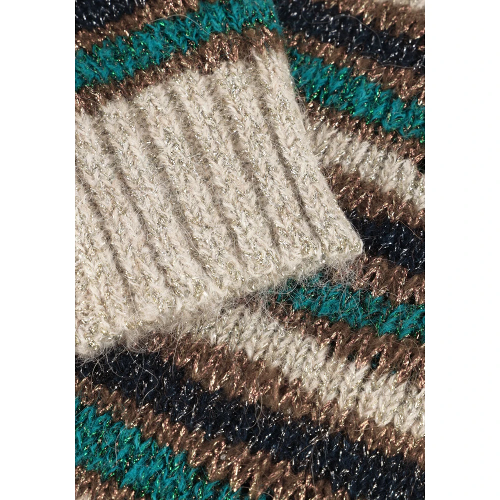 Summum Woman Kleurrijke Alpaca Lurex Gebreide Trui Multicolor Dames
