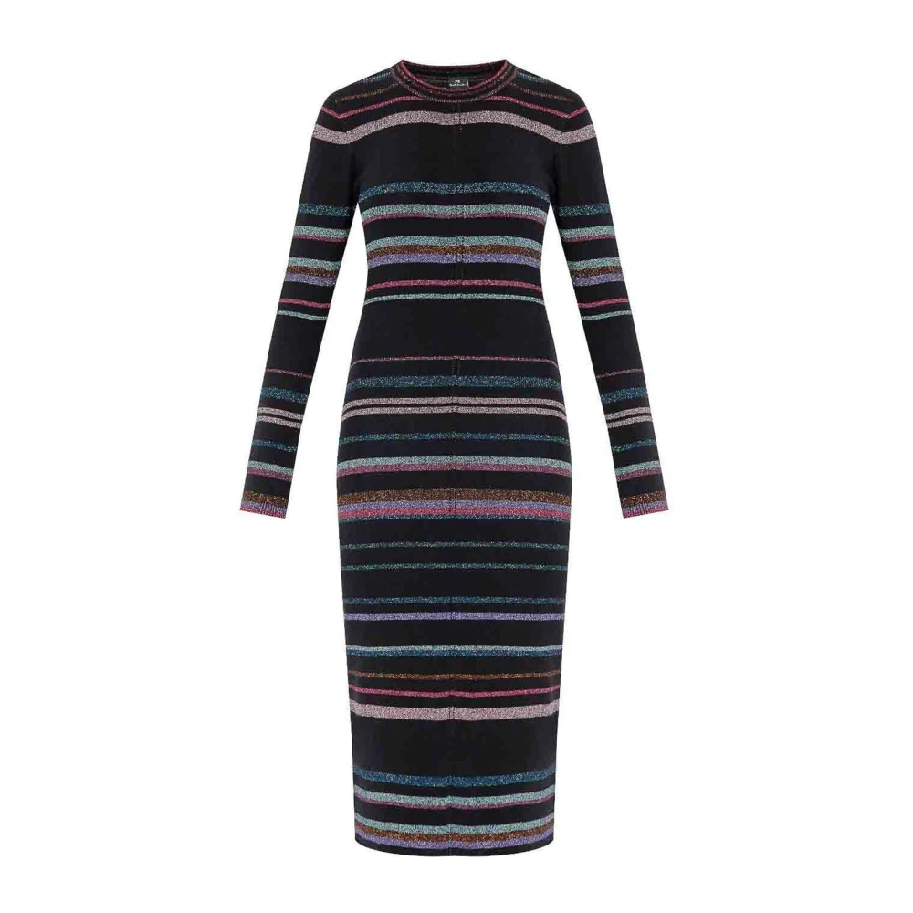 PS By Paul Smith Gebreide Jurk met Glitter Streep Detail Multicolor Dames