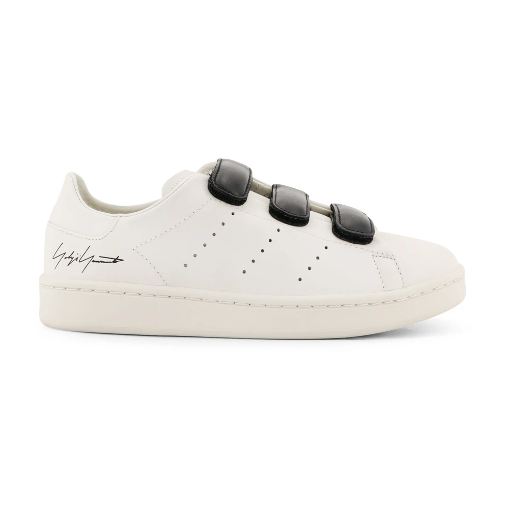 Y-3 Grijze Leren Sneakers met Velcro Sluiting Dames Schoenen Grijs