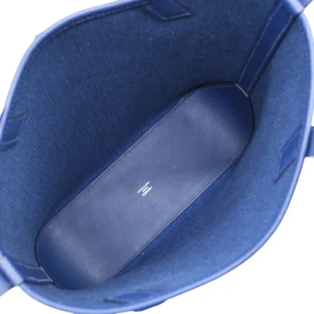 Hermès Vintage Pre-owned Canvas shoulder-bags Blue Dames