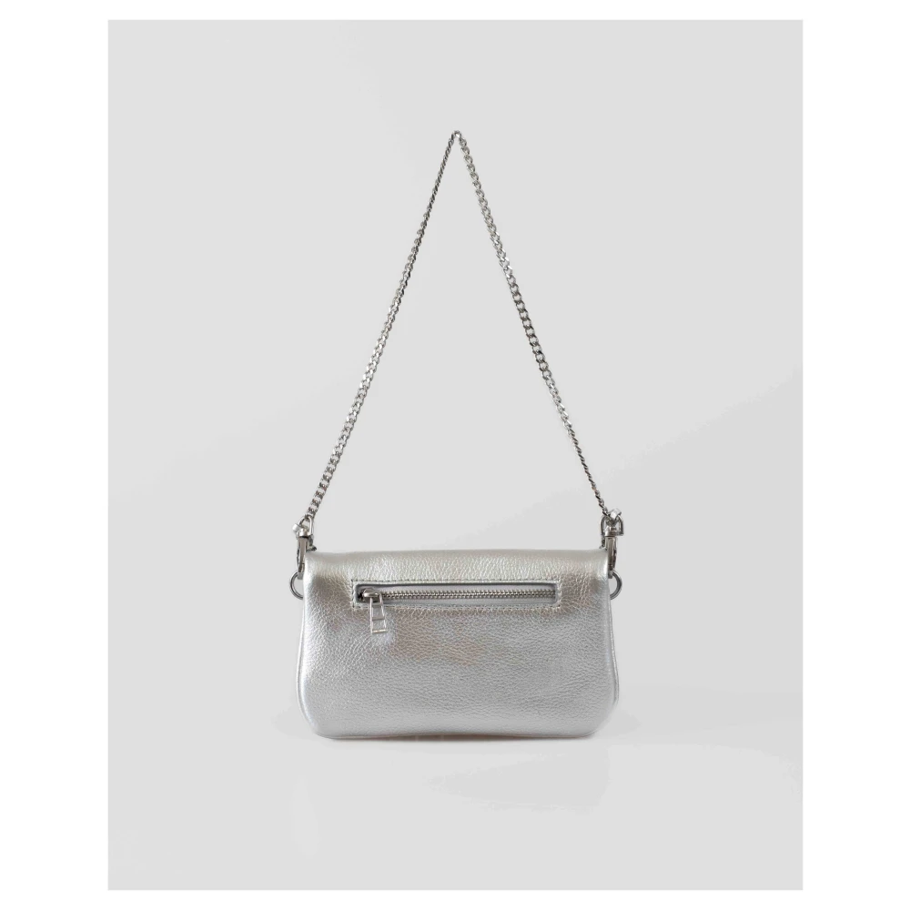 Zadig & Voltaire Zilver Metallic Nano Rock Tas Gray Dames
