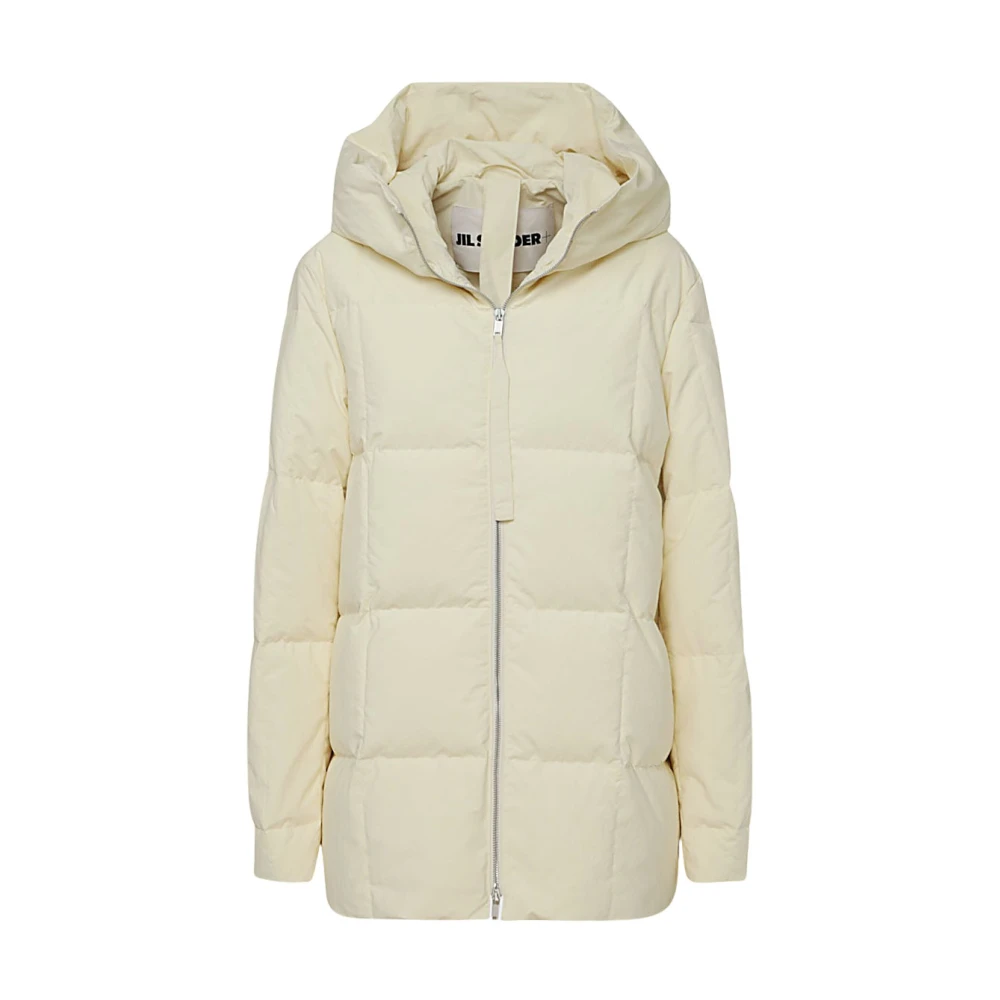 Jil Sander Beige donsjack met capuchon Beige Dames