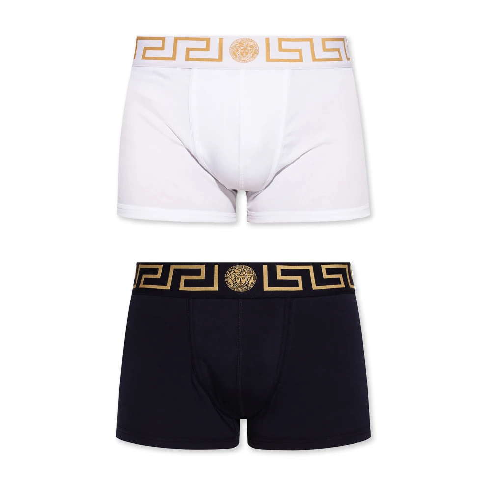 Versace Boxers twee-pack met Medusa Black Heren