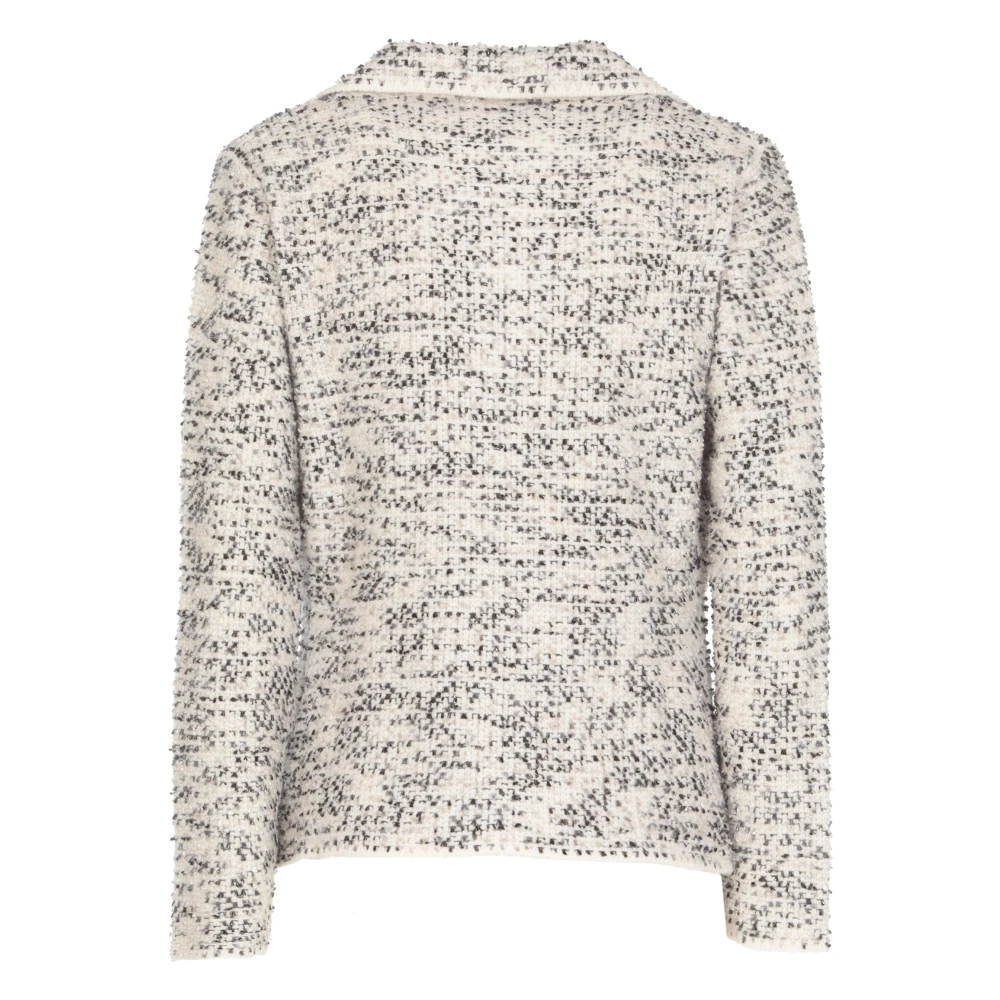 Kangra Kasjmier Wol Witte Jas met Lurex White Dames