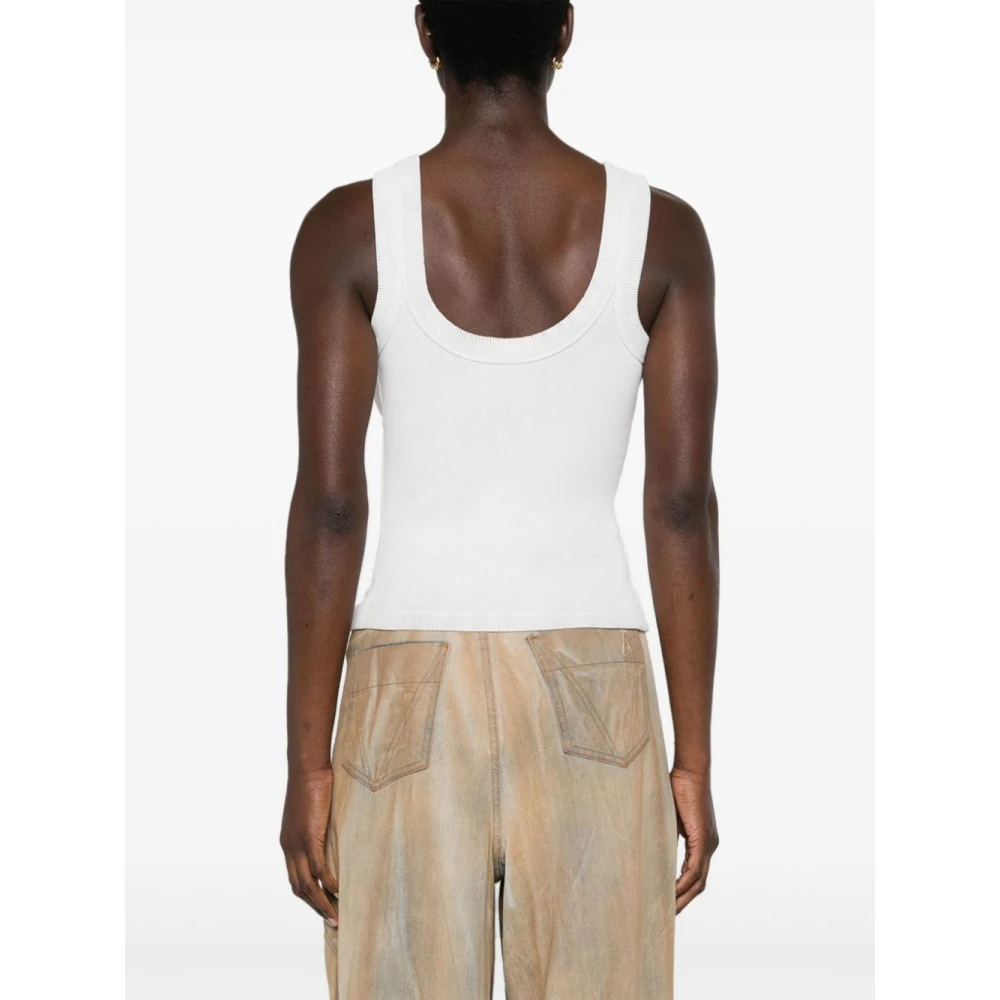 alexander wang Tanktop met reliëflogo White Dames