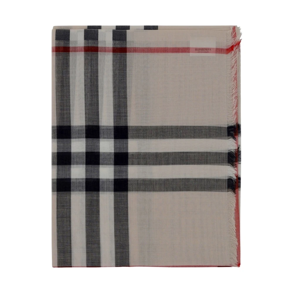 Burberry Wol Check Sjaal Multicolor