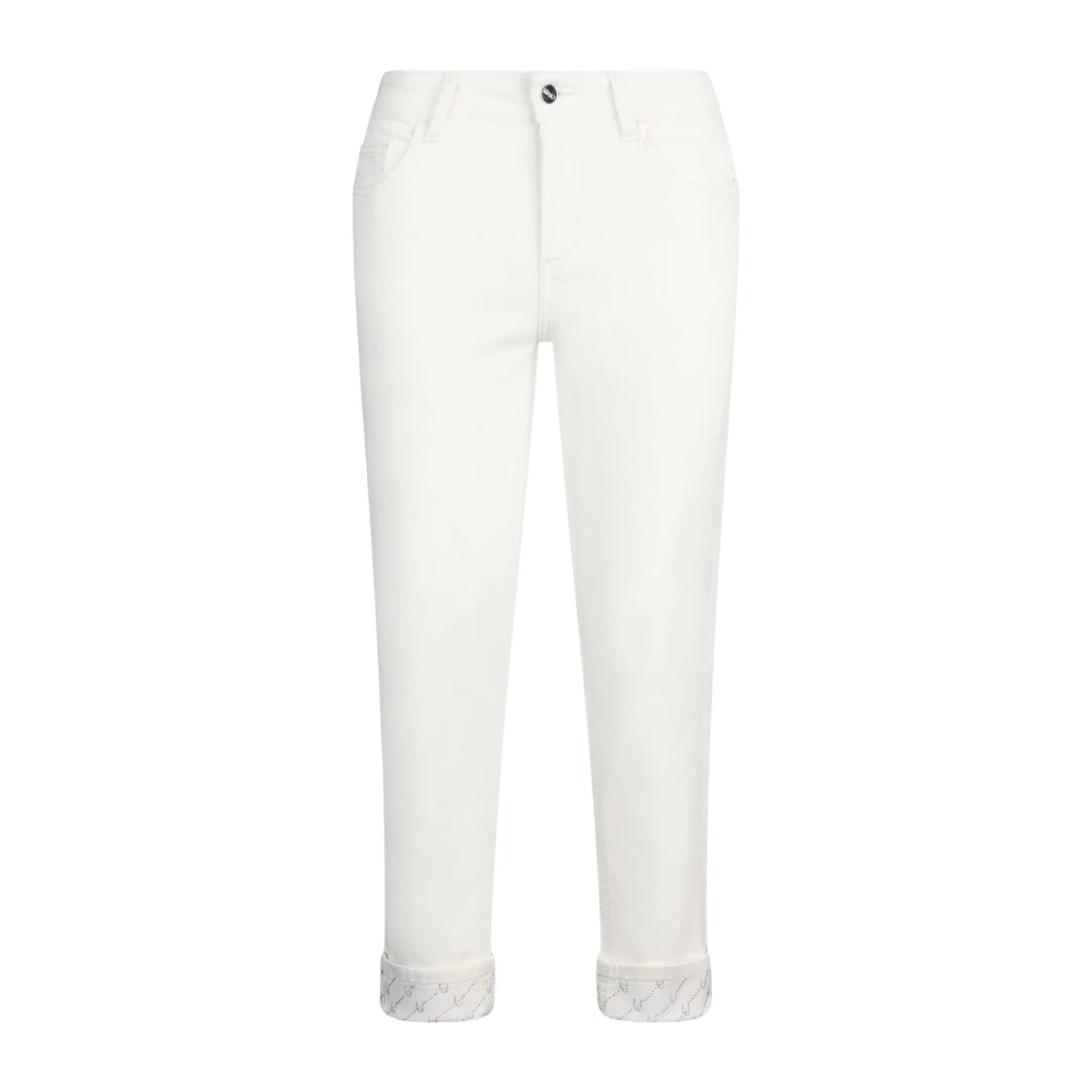 Liu Jo Blauwe Denim Jeans Wit White Dames