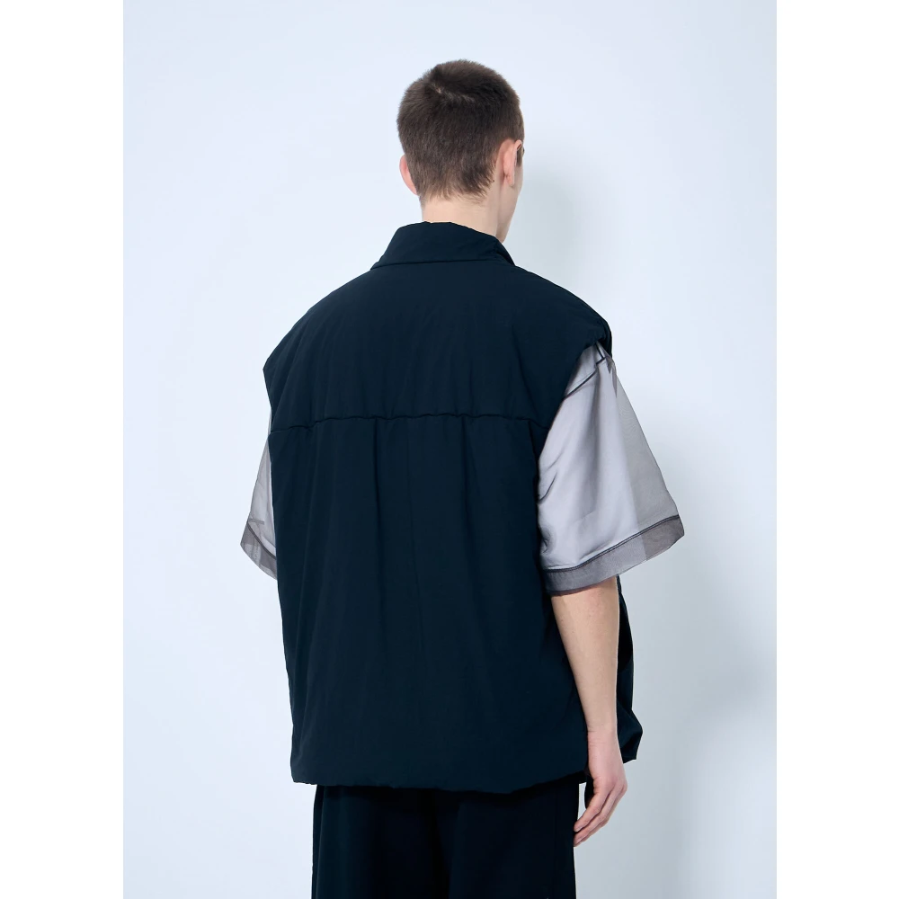 Dries Van Noten Gewatteerd Gaber Vest Blue Heren