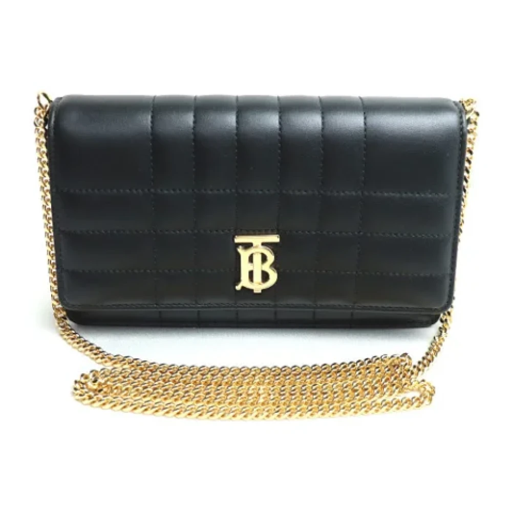 Burberry Vintage Pre-owned Leather shoulder-bags Black Dames
