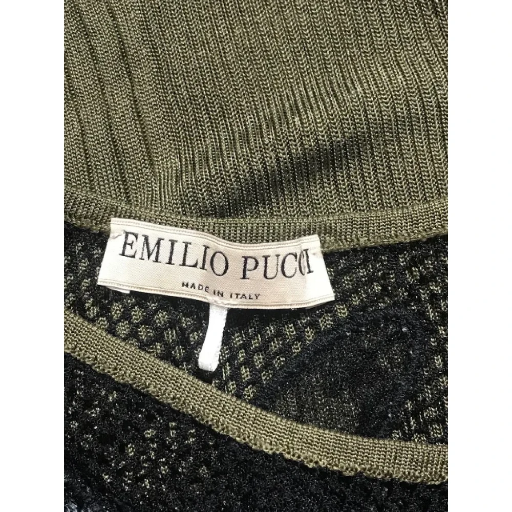 Emilio Pucci Pre-owned Silk tops Green Dames