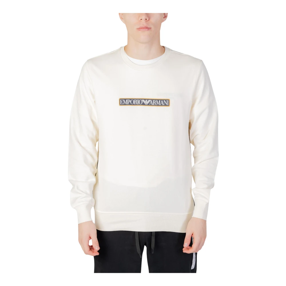 Emporio Armani Wit Bedrukte Sweatshirt met Lange Mouwen White Heren