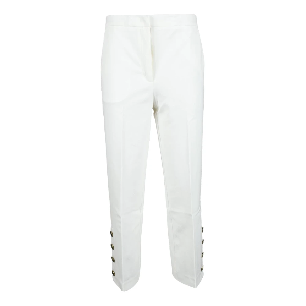Twinset Elegante Stretchy Viscose Blend Broek White Dames