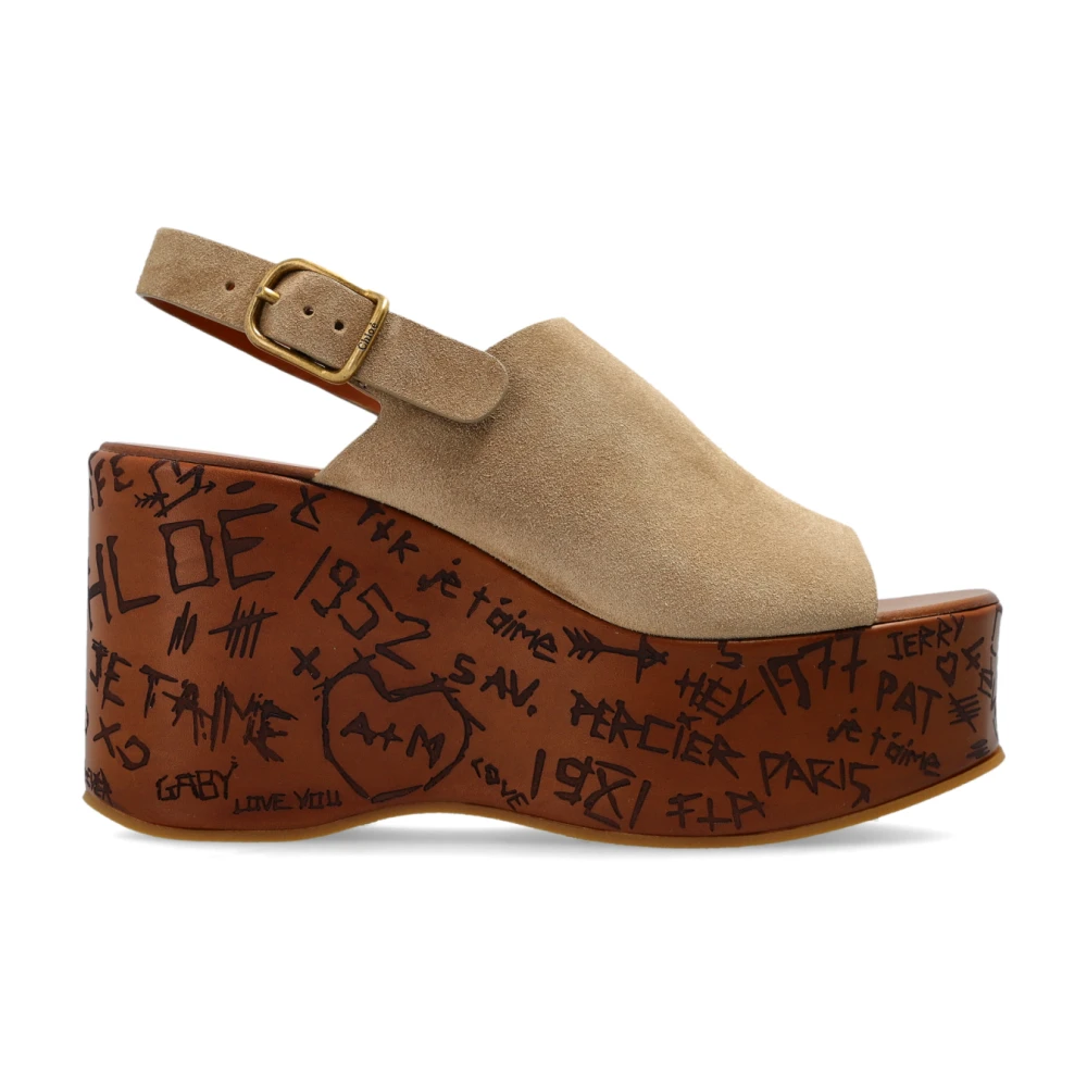 Chloé - Maxime Wedge Sandal - Shoes - Damen - Beige - 41 Eu - Bild 6