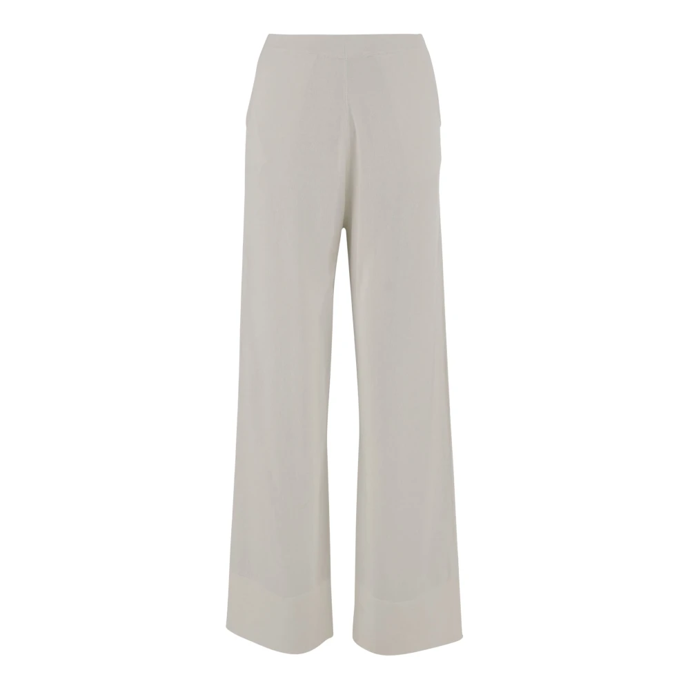 Allude Witte Broek met Model Draagt White Dames