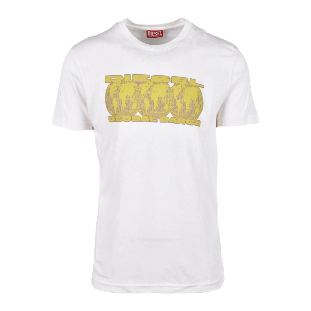 Diesel Katoenen T-shirt White Heren