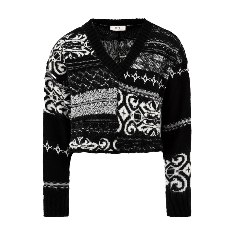 Knitwear > V-neck Knitwear - - Akep - Modalova
