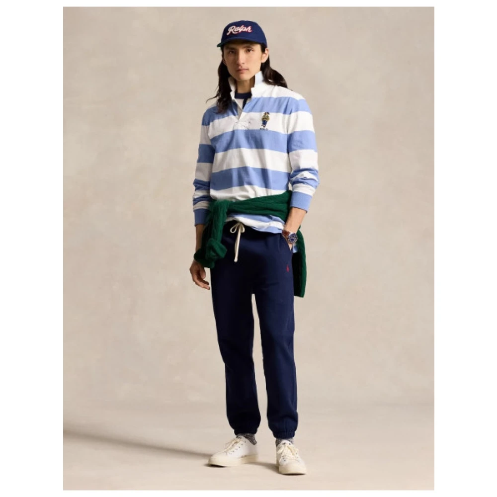 Polo Ralph Lauren Rugby Polo Bear Longsleeve Shirt Blue Heren