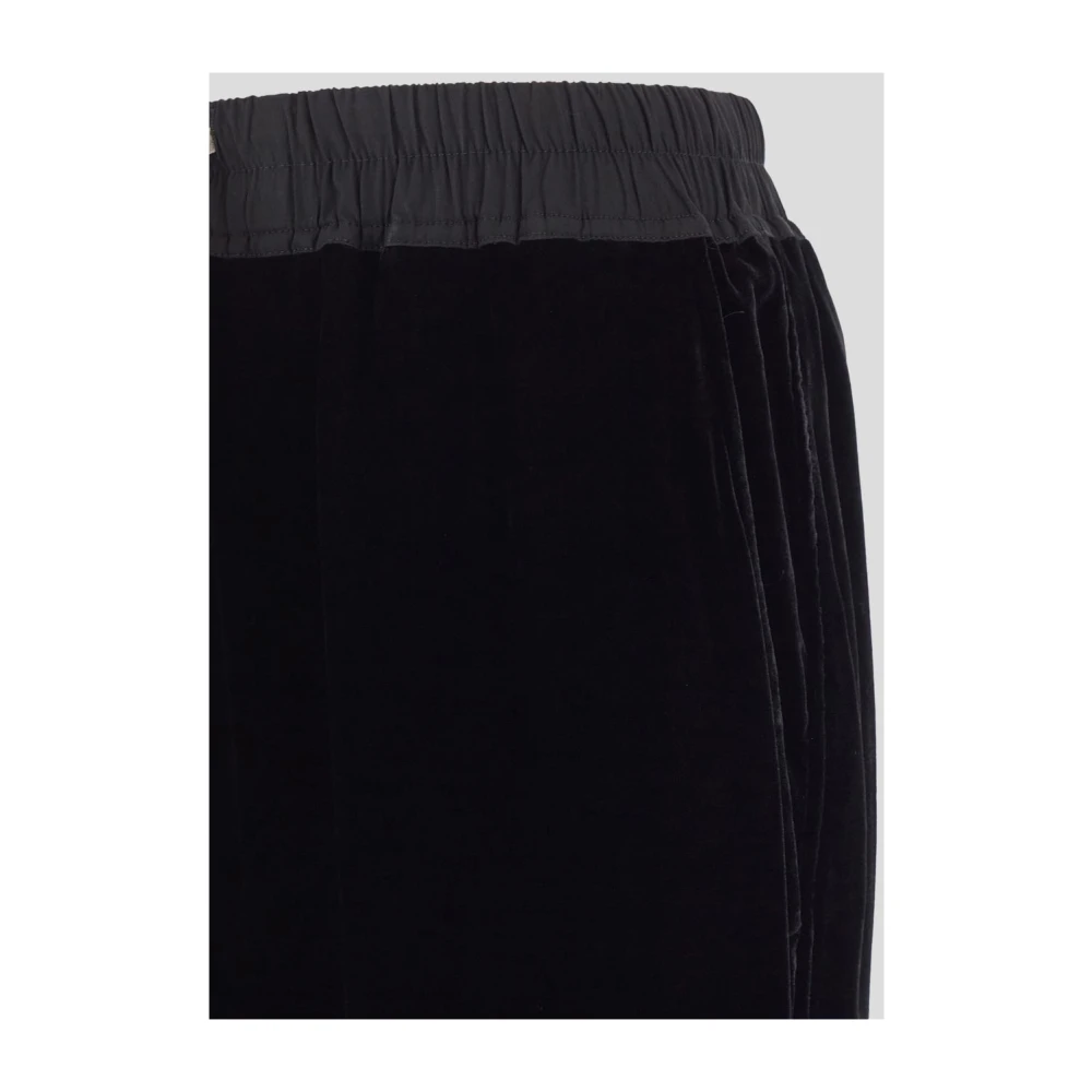 Rick Owens Katoenen Cropped Broek met Trekkoord Black Dames