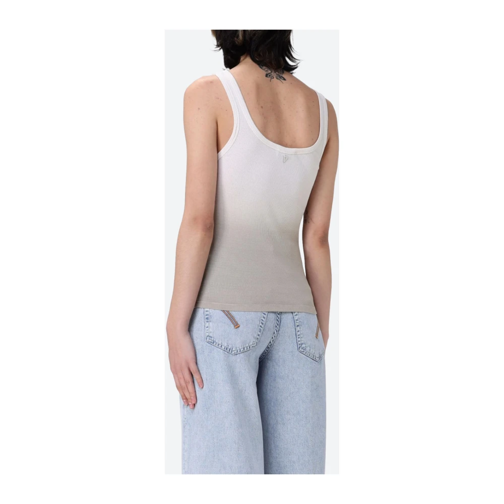 Dondup Katoenen Geribbelde Tanktop Multicolor Dames