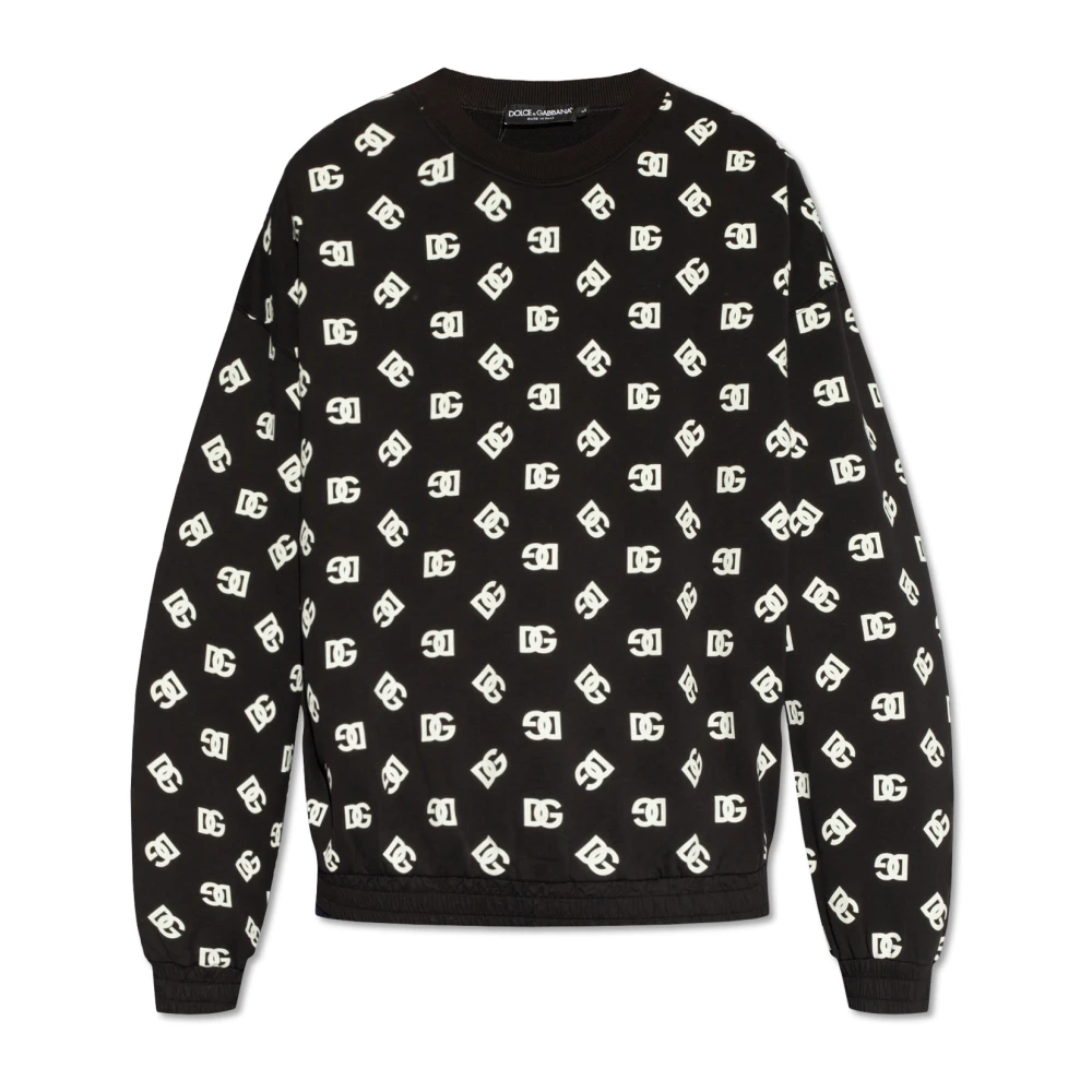 Dolce & Gabbana Zwart DG Monogram Sweatshirt Black Heren