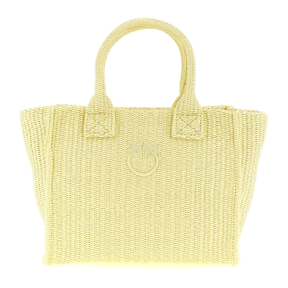 Pinko Beach Mini Shopping Bag - Female - Shopping Bags - Yellow - One Size - Bags