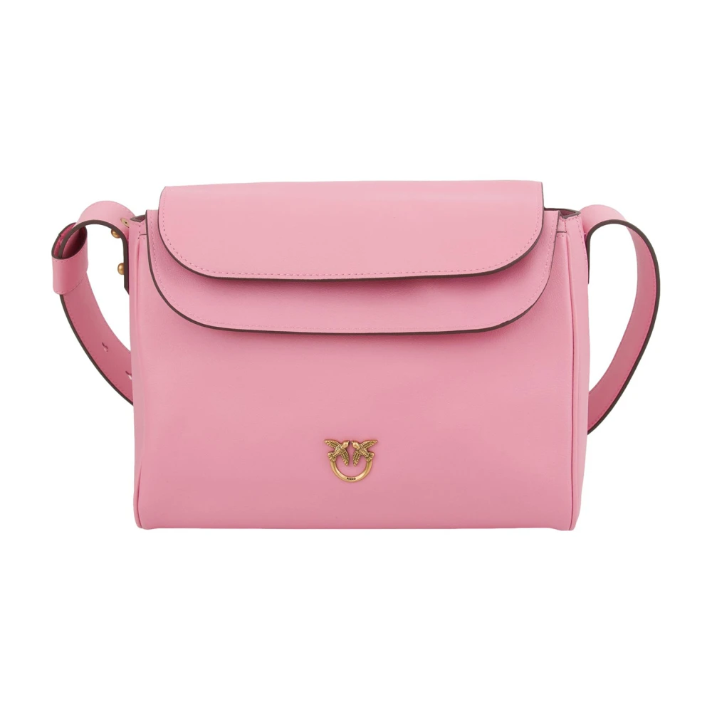 Pinko Vrouw Roze Tassen Dames, One Size, Leer, Rosa Schoudertas