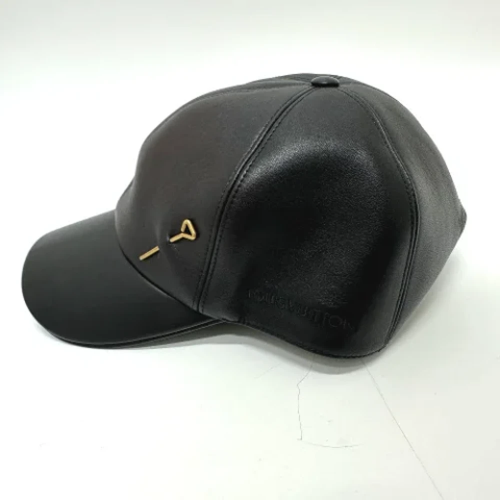 Louis Vuitton Vintage Pre-owned Leather hats Black Dames
