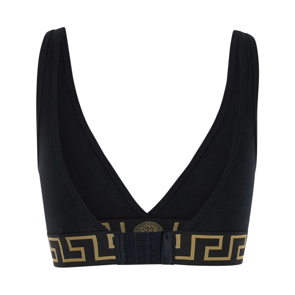 Versace Zwarte Sportbeha met V-hals Black Dames