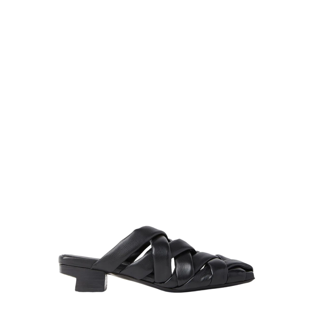 Marsell Women's Black Heeled Mules, 3 Uk, Sbalzo Kitten Heel Mules