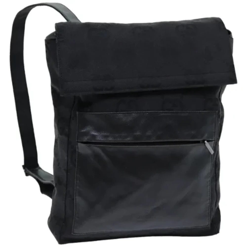 Gucci Vintage Pre-owned Canvas backpacks Black Dames