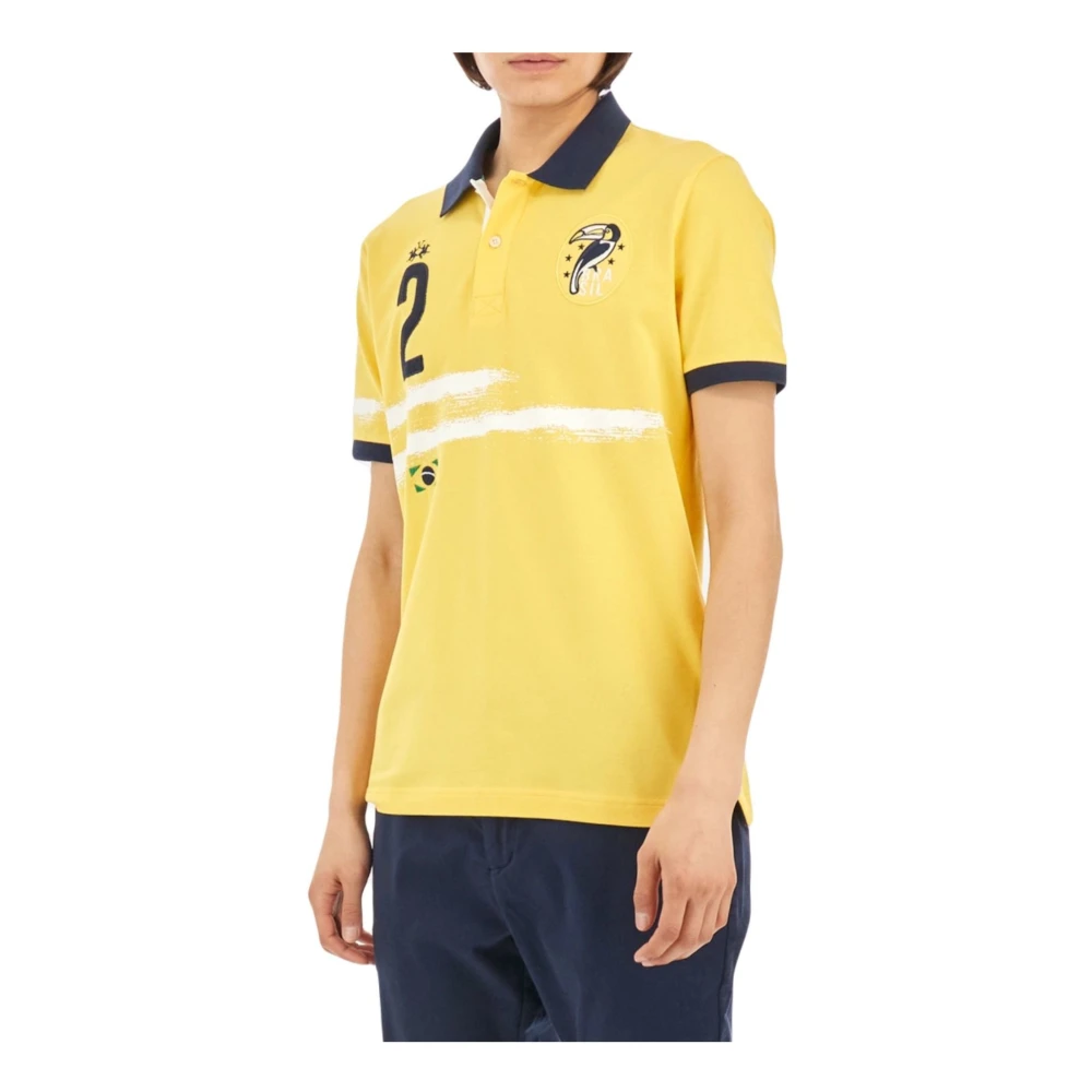 La Martina Men's Yellow Polo Shirt
