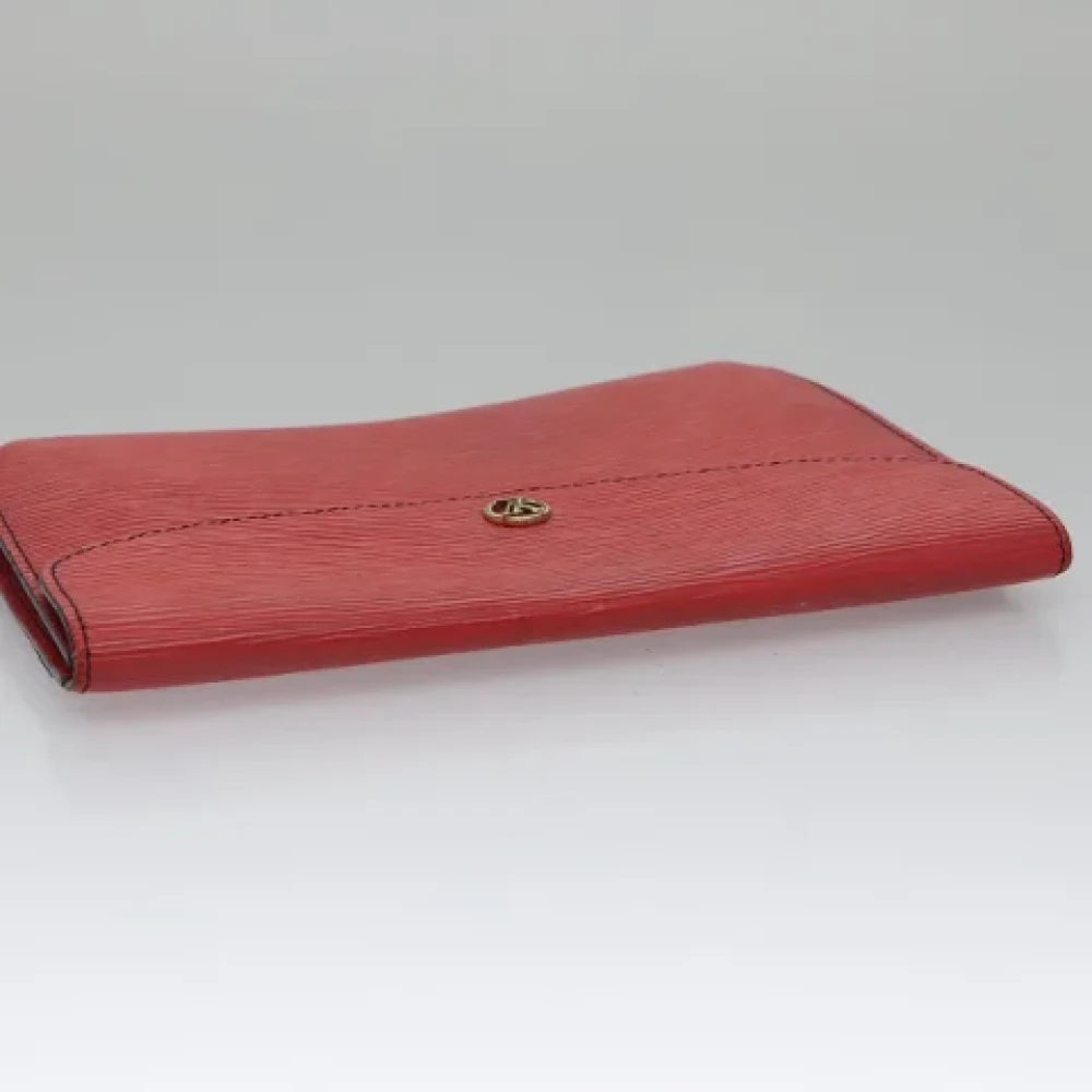 Louis Vuitton Vintage Pre-owned Leather clutches Red Dames