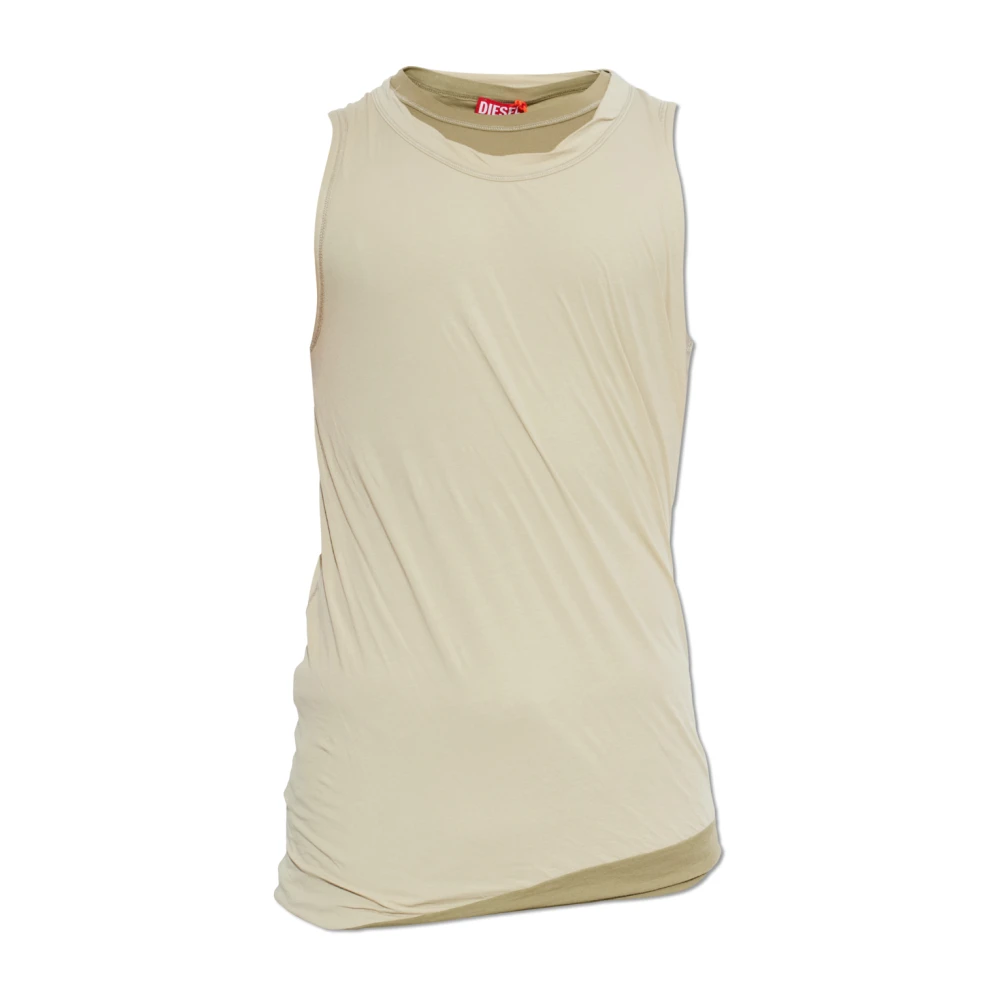 Diesel Uomo Verde Top, S, New,