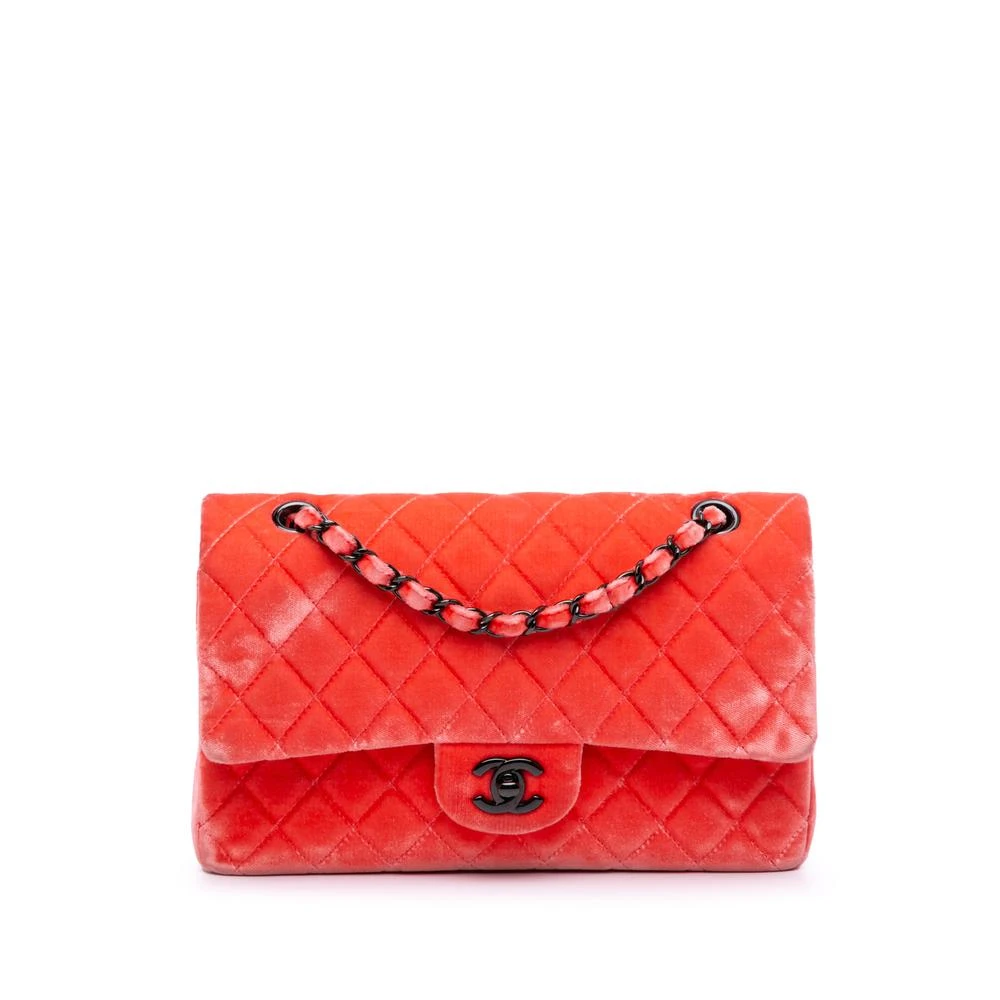 Chanel Vintage Women's Red Pre-Owned Elegant Quilted Flap Bag With Chain Strap - Vintage Shoulder Bags - One Size- Pre-Owned