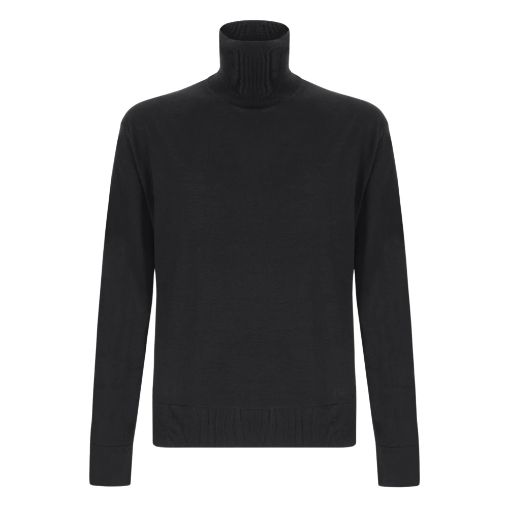 Laneus Wollen Turtleneck Gebreid Black Heren