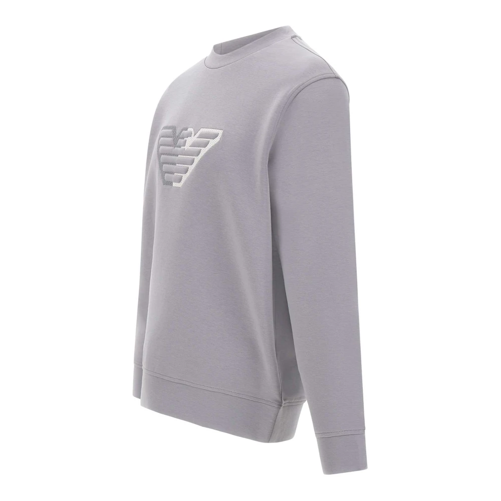 Emporio Armani Grijze Katoenmix Sweatshirt met Logo Gray Heren