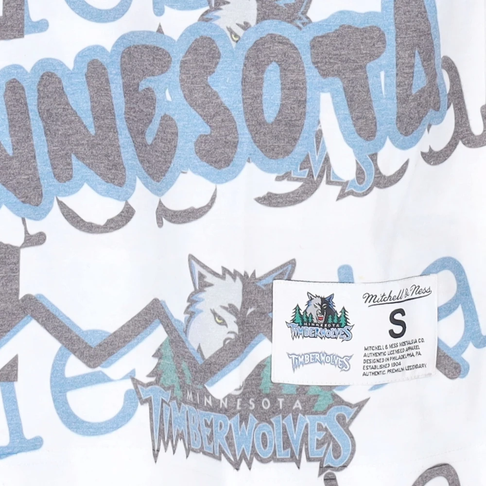Mitchell & Ness NBA Jumbotron 2.0 Tee Minnesota Timberwolves Multicolor Heren