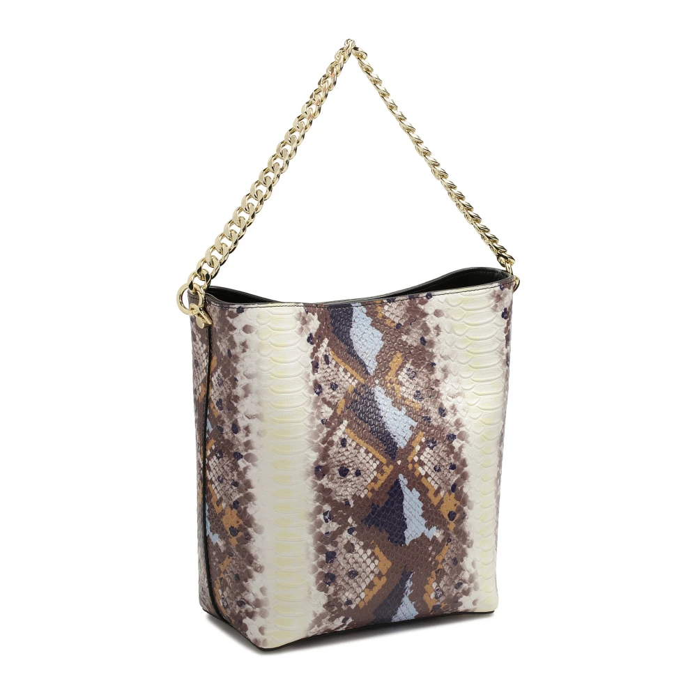 Kazar Multicolor patroon ketting handtas Brown Dames