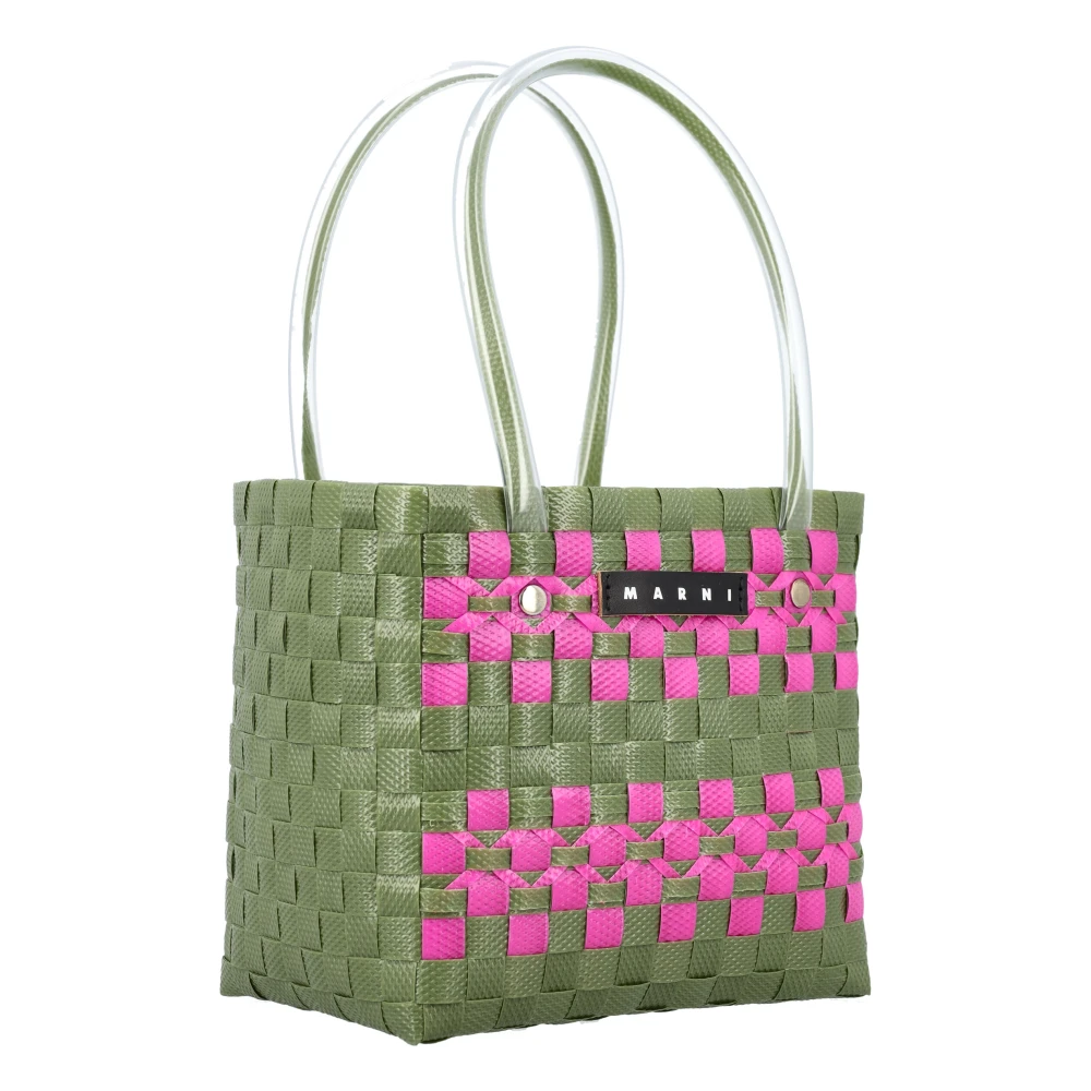 Marni Check Basket Tas Handtas Multi Multicolor Dames