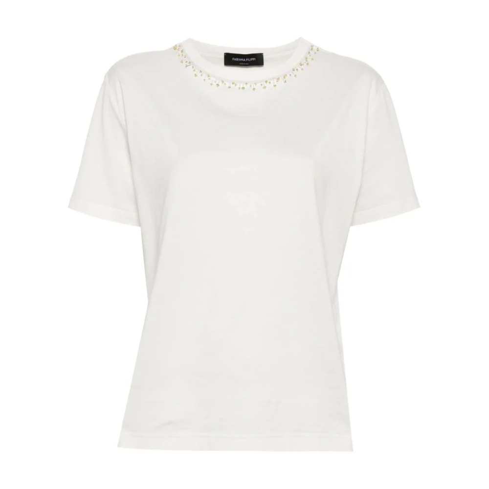 Fabiana Filippi Stijlvolle T-Shirt Collectie White Dames