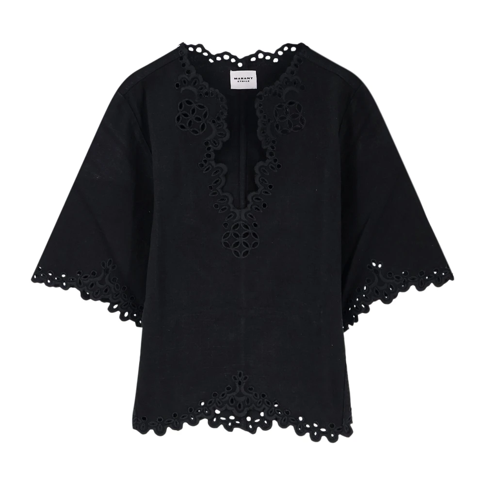 Marant Étoile Women's Black Blouses, Xs, V-Neck Top