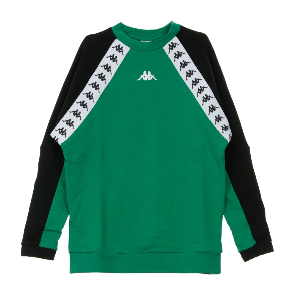 Kappa Stijlvolle Heren Crewneck Sweatshirt in Groen Zwart Wit Green Heren