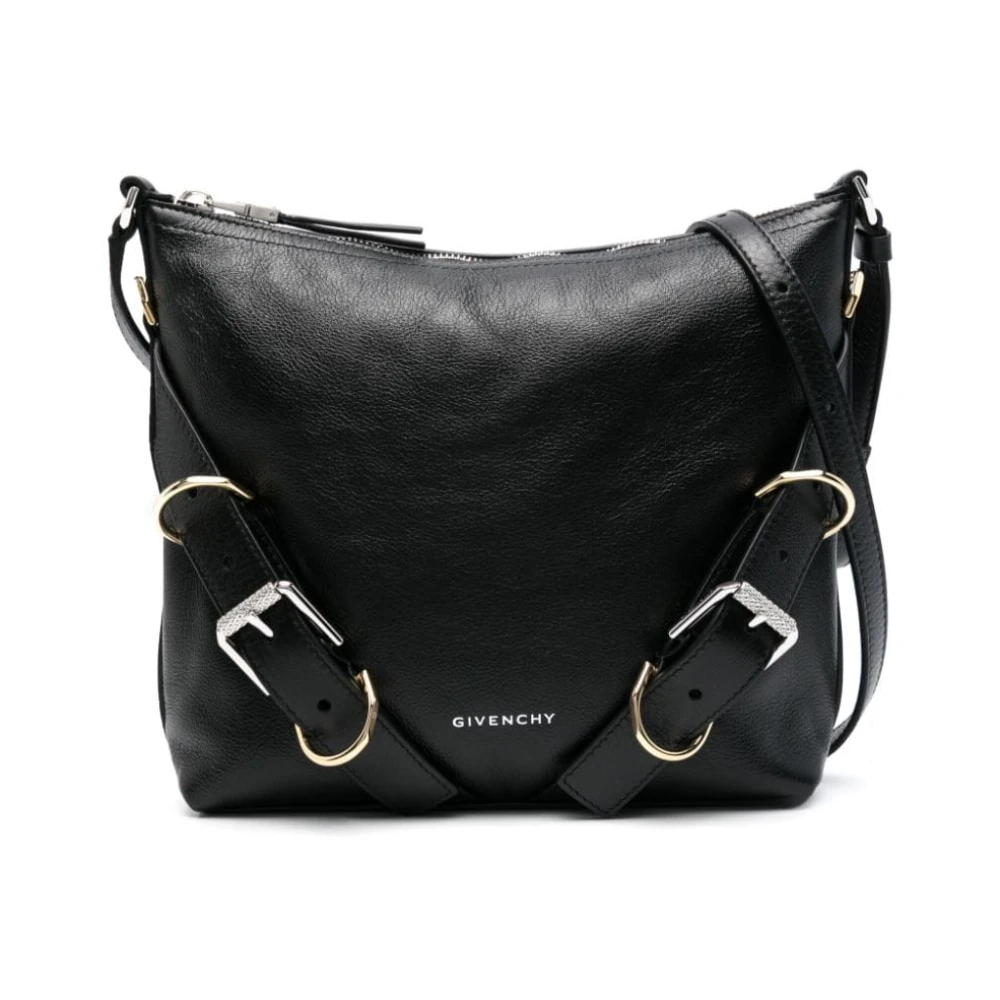 Givenchy Gestructureerde Leren Schoudertas Zwart Black Dames