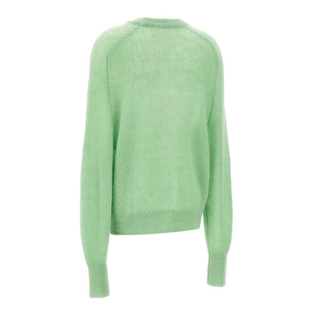 Rotate Birger Christensen Light Knit Logo Sweater Green Dames
